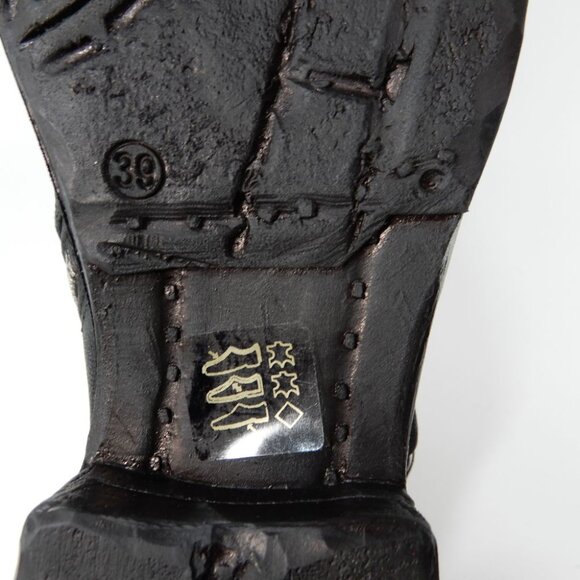 A.S.98 Steve Studded Moto Bootie Boots Size 39 8.5 9 Black Leather Zippers NEW - Picture 11 of 14